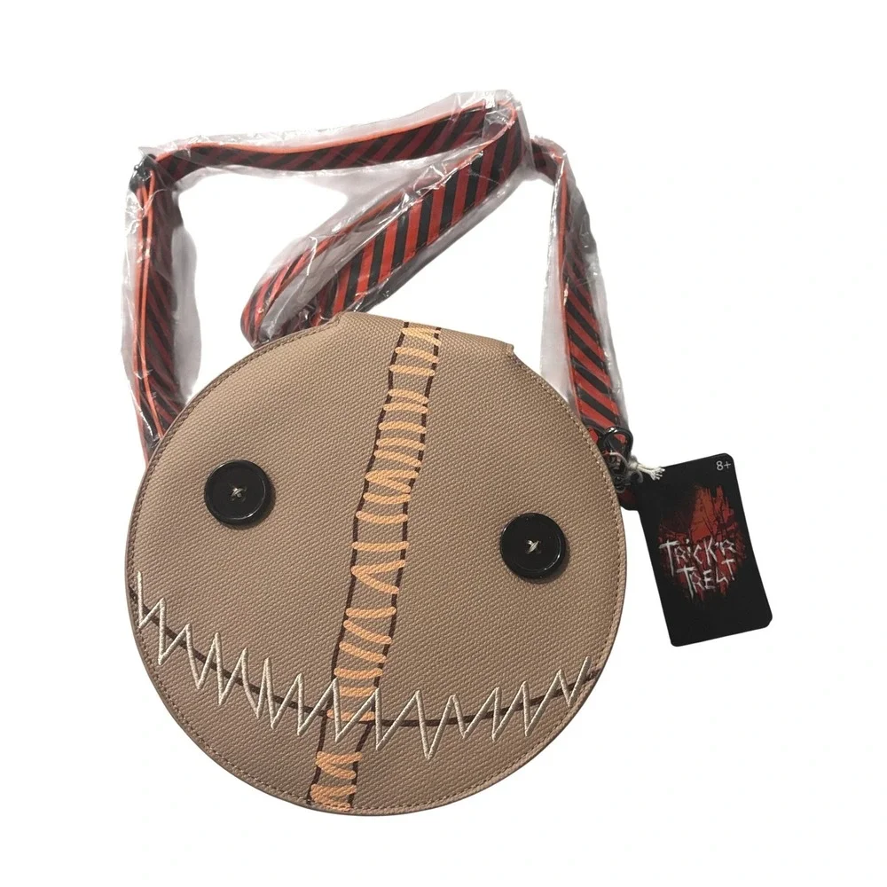 Loungefly Trick r Treat Sam Mask Pumpkin Crossbody Bag Halloween Horror NEW